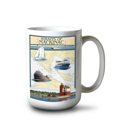15 fl oz Ceramic Mug Straits of Mackinac Michigan Nautical Chart Dishwasher & Microwave Safe
15 fl oz Ceramic Mug Straits of Mackinac Michigan Nautical Chart Dishwasher & Microwave Safe