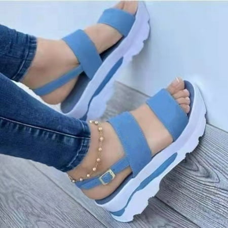 HRSR Women s Summer Open Toes Sandals Breathable Ankle-Strap Shoes Pin Buckle Closure(Blue 36)
HRSR Women s Summer Open Toes Sandals Breathable Ankle-Strap Shoes Pin Buckle Closure(Blue 36)