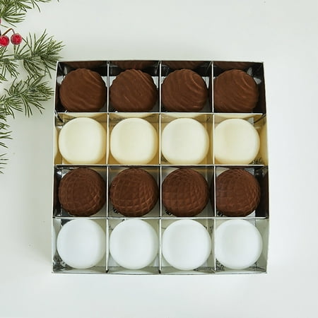 Holiday Christmas Ornaments - Flocked Decorative Balls for Xmas Tree Indoor Outdoor Home Decorations, Christmas Gift Ideas for Everyone, Festive Party Supplies and Decor Items (Mixed Styles)