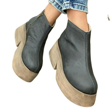 Women\ s Platform Boots with Side Zipper Fashionable Vintage Ankle Boots for Winter Autumn
Women\ s Platform Boots with Side Zipper Fashionable Vintage Ankle Boots for Winter Autumn