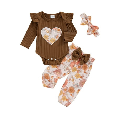 aturustex Infant Baby Girls 3 Piece Casual Outfits 0-18M Newborn Long Sleeves Romper Floral Print Bodysuits Crew Neck Jumpsuit and Elastic Pants Headbute Flower Daily Clothes for Spring Fall
aturustex Infant Baby Girls 3 Piece Casual Outfits 0-18M Newborn Long Sleeves Romper Floral Print Bodysuits Crew Neck Jumpsuit and Elastic Pants Headbute Flower Daily Clothes for Spring Fall