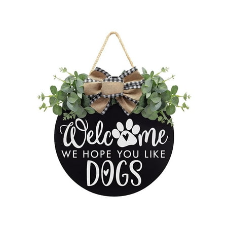 Zeceouar Decorations For Home Wooden Round Doorplate Front Porch Decoration Welcome Wreath Sign Hanging Dog Round Wood Christmas Easter 
Zeceouar Decorations For Home Wooden Round Doorplate Front Porch Decoration Welcome Wreath Sign Hanging Dog Round Wood Christmas Easter