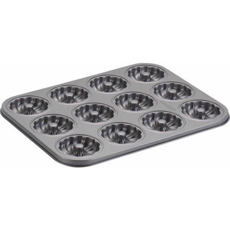 Cake Boss Novelty Bakeware 12-Cup Molded Braid Cookie Pan, Gray