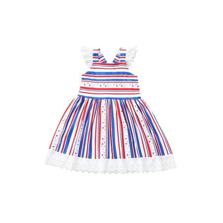 aturustex Patriotic Sleeveless Lace Trim Ruffle Independence Day Dress Toddler Girls 4th of July Dress
aturustex Patriotic Sleeveless Lace Trim Ruffle Independence Day Dress Toddler Girls 4th of July Dress