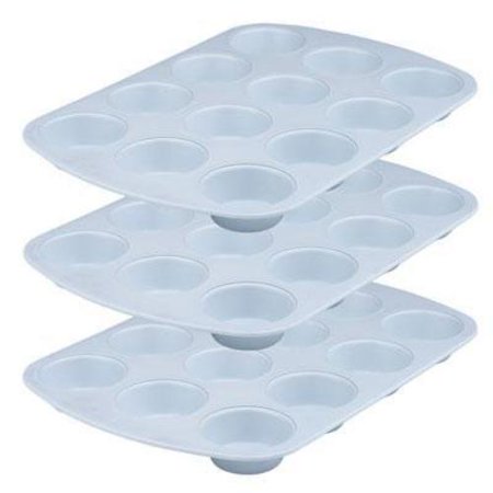 Range Kleen Ceramabake Bakeware - Cupcake Pan - 3eachpack (1816 2)