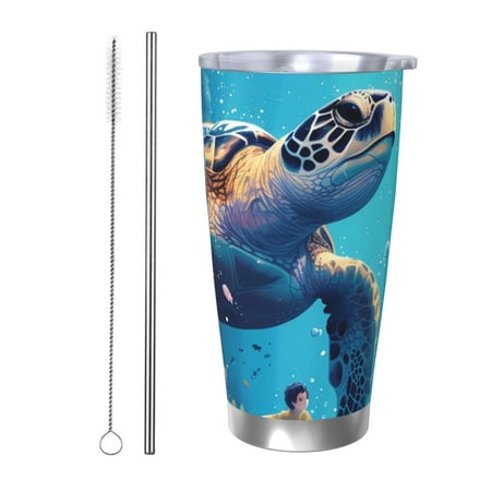 Junzan Colorful Underwater Plant Turtle for 20oz Stainless Steel Insulated Car Cup with Spillproof Lid - Insulated Coffee Mug Thermal Cup-Straw Two-piece Set
Junzan Colorful Underwater Plant Turtle for 20oz Stainless Steel Insulated Car Cup with Spillproof Lid - Insulated Coffee Mug Thermal Cup-Straw Two-piece Set