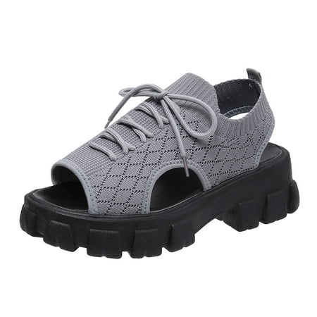 ZHAGHMIN Low Heel Sandals for Women Dressy Size7.5 Casual Women S Summer Thick Bottom Mesh Sports Sandals Fashion Comfortable Lace-Up Roman Sandals Grey
ZHAGHMIN Low Heel Sandals for Women Dressy Size7.5 Casual Women S Summer Thick Bottom Mesh Sports Sandals Fashion Comfortable Lace-Up Roman Sandals Grey
