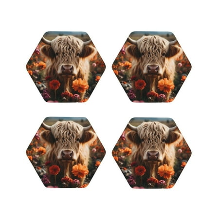 Drink Coasters Set of 4 Realistic Flower Cow Leather Coasters for Coffee Table Protector Heat Resistant Cute Coasters for Home Decor Housewarming Gifts Bar Kitchen 4 Inch Hexagon
Drink Coasters Set of 4 Realistic Flower Cow Leather Coasters for Coffee Table Protector Heat Resistant Cute Coasters for Home Decor Housewarming Gifts Bar Kitchen 4 Inch Hexagon