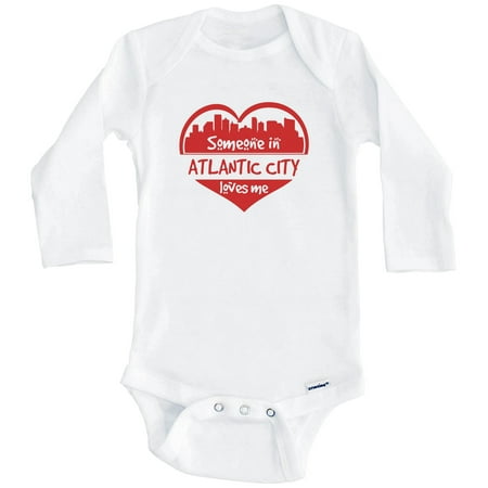 Someone in Atlantic City Loves Me Atlantic City New Jersey Skyline Heart One Piece Baby Bodysuit (Long Sleeve) 0-3 Months White
Someone in Atlantic City Loves Me Atlantic City New Jersey Skyline Heart One Piece Baby Bodysuit (Long Sleeve) 0-3 Months White