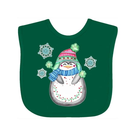 Inktastic Winter Happy Penguin Gift Baby Boy or Baby Girl Bib
