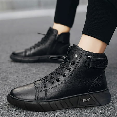 LYCAQL Men Shoes Men s British Style Large Size Fashion High Top Casual Leather Short Boots Boot Laces Leather (Black 9)
LYCAQL Men Shoes Men s British Style Large Size Fashion High Top Casual Leather Short Boots Boot Laces Leather (Black 9)