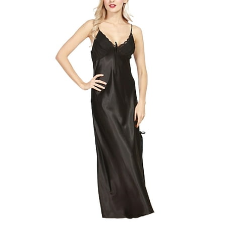 Jamlynbo Women Elegant Satin Silk Long Sleepwear V Neck Lace Satin Silky Nightdress One-piece Lingerie
Jamlynbo Women Elegant Satin Silk Long Sleepwear V Neck Lace Satin Silky Nightdress One-piece Lingerie