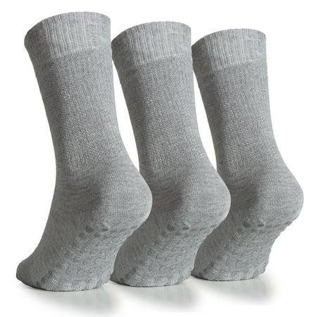 HUGH UGOLI Women s Soft Bamboo Non Slip Grip Crew Socks | Wide Loose Fit & Diabetic Hospital Socks with Seamless Toe 3 Pair Light Grey Shoe Size: 6-9
HUGH UGOLI Women s Soft Bamboo Non Slip Grip Crew Socks | Wide Loose Fit & Diabetic Hospital Socks with Seamless Toe 3 Pair Light Grey Shoe Size: 6-9
