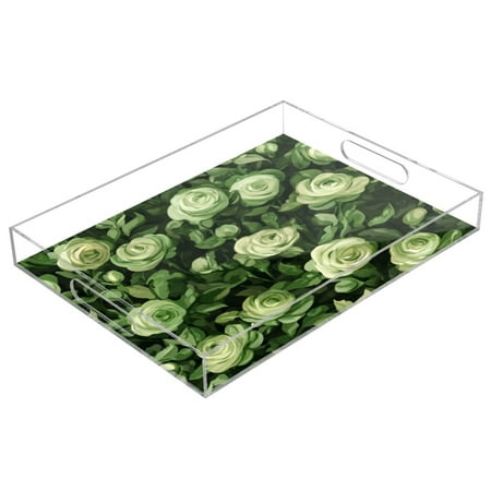 Acrylic Tray 15.7*11.8*1.9 Inch Transparent Tray Food Tray Tea Cup Tray Serving Trays Cosmetics Storage Kitchen Table Bathroom Sundry Storage Green Rose3
Acrylic Tray 15.7*11.8*1.9 Inch Transparent Tray Food Tray Tea Cup Tray Serving Trays Cosmetics Storage Kitchen Table Bathroom Sundry Storage Green Rose3