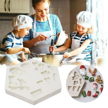Christmas Christmas Collection Fondant Cake Mould Chocolate Mould Cake Decoration Silicone Mould Chocolate Mould