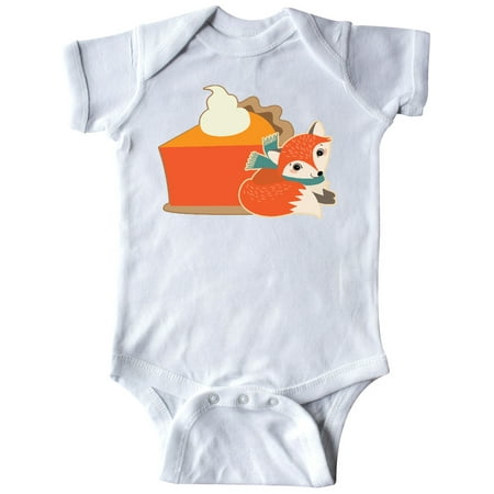 Inktastic Thanksgiving Fox Pumpkin Pie Gift Baby Boy or Baby Girl Bodysuit