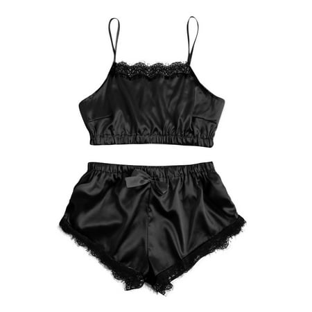 Qcmgmg 2 Pack Crop Top Shorts Set Sleepwear Pajamas Set Nightgown Solid Color Satin Sexy Women Pjs
Qcmgmg 2 Pack Crop Top Shorts Set Sleepwear Pajamas Set Nightgown Solid Color Satin Sexy Women Pjs