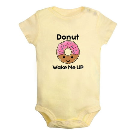 Donut Wake Me UP Funny Rompers For Babies Newborn Baby Unisex Bodysuits Infant Jumpsuits Toddler 0-12 Months Kids One-Piece Oufits (Yellow 6-12 Months)
Donut Wake Me UP Funny Rompers For Babies Newborn Baby Unisex Bodysuits Infant Jumpsuits Toddler 0-12 Months Kids One-Piece Oufits (Yellow 6-12 Months)
