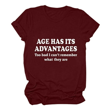 Womens Tops Oversized T Shirts for Women Womens Work Tops Short Sleeve Out Blouse Funny Letter Print Shirt T-Shirt Tops Backless Top White Crop Top on Sale Clearance Red S
Womens Tops Oversized T Shirts for Women Womens Work Tops Short Sleeve Out Blouse Funny Letter Print Shirt T-Shirt Tops Backless Top White Crop Top on Sale Clearance Red S