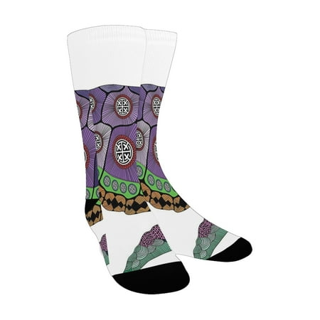 Psychedelic Decor Sea Turtle with Colorful Ornamental Tattoos on Animal Art Work Purple Orange Pink Custom Socks for Women
Psychedelic Decor Sea Turtle with Colorful Ornamental Tattoos on Animal Art Work Purple Orange Pink Custom Socks for Women