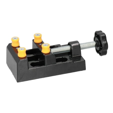 Henmomu Mini Flat Clamp Mini Drill Press Clamp Mini Drill Press Clamp Walnut Vise Flat Table Bench Jewelry Craft Carving Bed Tool