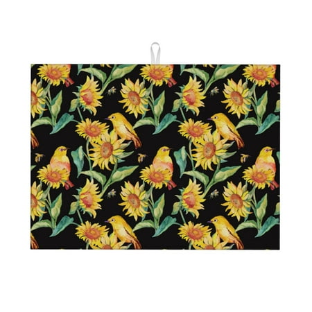 Ocsxa Sunflowers And Bird Dish Drying Mat for Kitchen Counter Coffee Bar Coffee Station Accessories Absorbent Coffee Mat Kitchen Drying Mat Easy Clean 18x24 Inch
Ocsxa Sunflowers And Bird Dish Drying Mat for Kitchen Counter Coffee Bar Coffee Station Accessories Absorbent Coffee Mat Kitchen Drying Mat Easy Clean 18x24 Inch