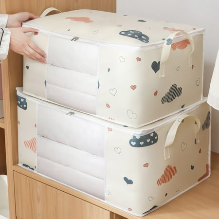 Walbest Large Capacity Foldable Quilt Storage Bag Anti-deformed Non Woven Fabric Tear Resistant Blanket Storage Bag Household Wardrobe Dust Bag for Quilt Clothes Visible
Walbest Large Capacity Foldable Quilt Storage Bag Anti-deformed Non Woven Fabric Tear Resistant Blanket Storage Bag Household Wardrobe Dust Bag for Quilt Clothes Visible