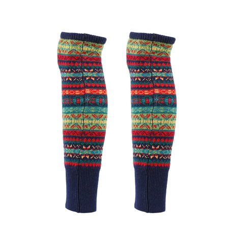 1 Pair Winter Thicken Stocking Cover Warm Knitting Woolen Leg Cover for Women