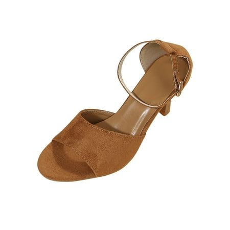 kakina CMSX Sandals for Women New Fashion High Heel Buckle Comfortable Fashion Sandals Brown 6
kakina CMSX Sandals for Women New Fashion High Heel Buckle Comfortable Fashion Sandals Brown 6