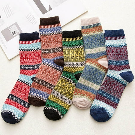 Zzwxwb Socks For Women&Men 5 Pairs Women Casual Winter Warm Thick Wool Vintage Colorful Knit Soft Socks Multicolor
Zzwxwb Socks For Women&Men 5 Pairs Women Casual Winter Warm Thick Wool Vintage Colorful Knit Soft Socks Multicolor