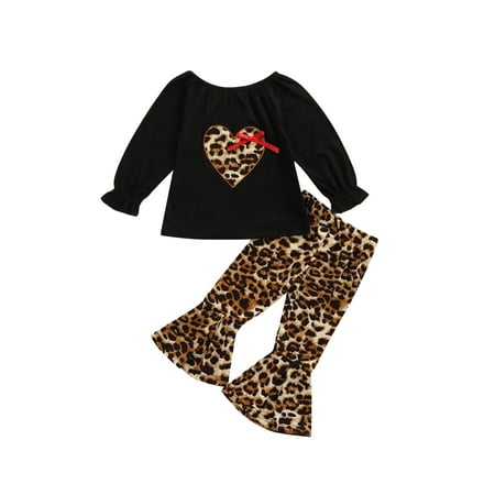 JYYYBF 1-5 Years Toddler Baby Girl Pants Outfits Long Sleeve Leopard Heart Print Off Shoulder Tops and Flared Pants 2Pcs Clothes Set Black 4-5 Years
JYYYBF 1-5 Years Toddler Baby Girl Pants Outfits Long Sleeve Leopard Heart Print Off Shoulder Tops and Flared Pants 2Pcs Clothes Set Black 4-5 Years