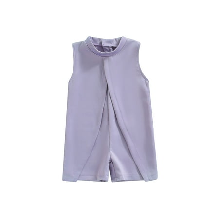 Nokpsedcb Infant Baby Girls Solid Color Playsuit Casual Sleeveless Round Neck Zipper Patchwork Romper Summer Clothes Purple 5-6 Years
Nokpsedcb Infant Baby Girls Solid Color Playsuit Casual Sleeveless Round Neck Zipper Patchwork Romper Summer Clothes Purple 5-6 Years