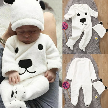ZXHACSJ Infant Baby Boys Girls Long Sleeve Cartoon Bear Fleece Romper Jumpsuit+Hat Sets White 80
ZXHACSJ Infant Baby Boys Girls Long Sleeve Cartoon Bear Fleece Romper Jumpsuit+Hat Sets White 80