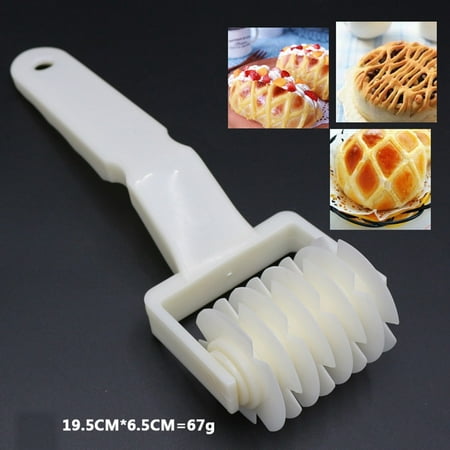 

Cogfs Cutter Pastry Roller Baking Tool Cookie Pie Pizza Bread Pastry Lattice Roller Cutter Dough Pastry Roller Cutter Cake Tool Plastic Durable (S)