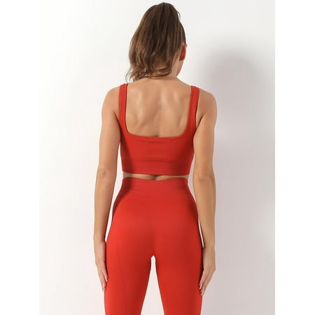 Women‘s High Stretch Yoga Bra & High Waist Leggings Solid Color Fitness Workout Gym Set
Women‘s High Stretch Yoga Bra & High Waist Leggings Solid Color Fitness Workout Gym Set