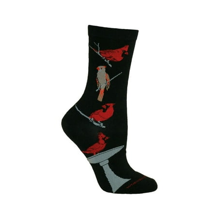 Cardinals Black Cotton Ladies Socks