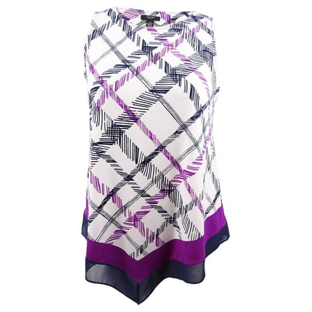 Alfani Women's Plus Size Asymmetrical-Hem Tank