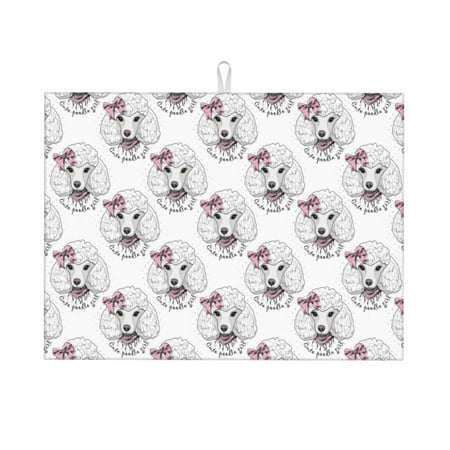 Large Dish Drying Mats for Kitchen Counter - Artistic Cute Poodle Dog Pink_B 18x24In Anti-Slip Absorbent Microfiber Drying Mat for Kitchen Counter Mat Dish Rack Mat with Hanging Loop
Large Dish Drying Mats for Kitchen Counter - Artistic Cute Poodle Dog Pink_B 18x24In Anti-Slip Absorbent Microfiber Drying Mat for Kitchen Counter Mat Dish Rack Mat with Hanging Loop