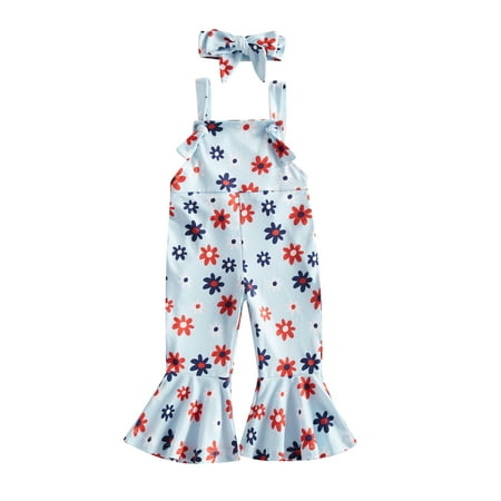 Coduop Toddler Girls Suspenders Jumpsuit Set Summer Floral Sleeveless Bodysuits with Headband
Coduop Toddler Girls Suspenders Jumpsuit Set Summer Floral Sleeveless Bodysuits with Headband