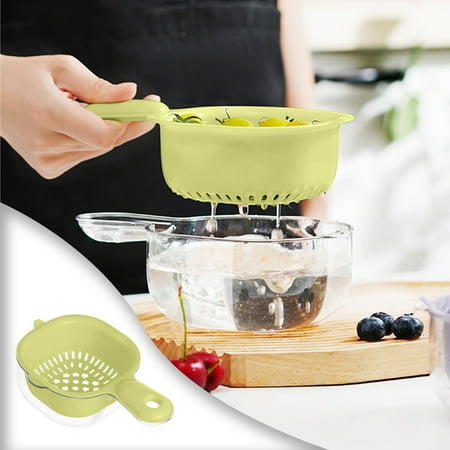 Dealovy Handle Double Fruit Wash Drainer Drainage Basket Kitchen Household Living Room Drenching Basket Kitchen Utensils
Dealovy Handle Double Fruit Wash Drainer Drainage Basket Kitchen Household Living Room Drenching Basket Kitchen Utensils