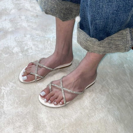 Jacenvly 2024 New Women s Summer Plus Size New Rhinestone Flip-Flop Flat Sandals White Sandals for Women Clearance
Jacenvly 2024 New Women s Summer Plus Size New Rhinestone Flip-Flop Flat Sandals White Sandals for Women Clearance
