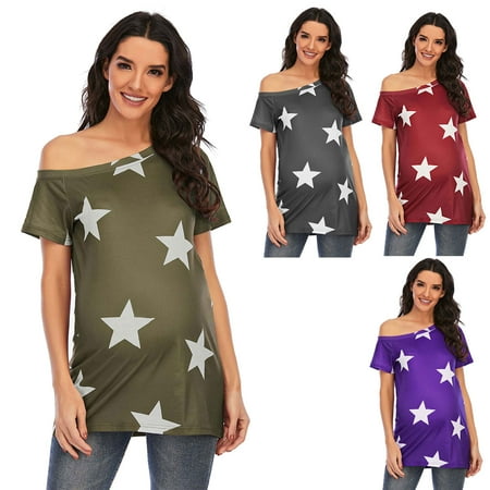 Tejiojio Maternity/Labor/Nursing Clothing Clearance Women Off-the-shoulder Printed Top Maternity T-shirt Plus Size Maternity Wear
Tejiojio Maternity/Labor/Nursing Clothing Clearance Women Off-the-shoulder Printed Top Maternity T-shirt Plus Size Maternity Wear