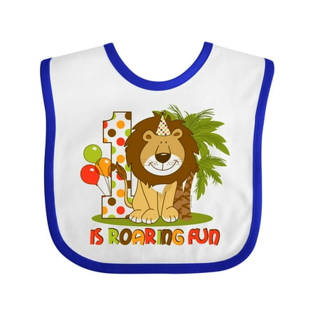 Inktastic Cute Lion 1st Birthday Gift Baby Boy Bib