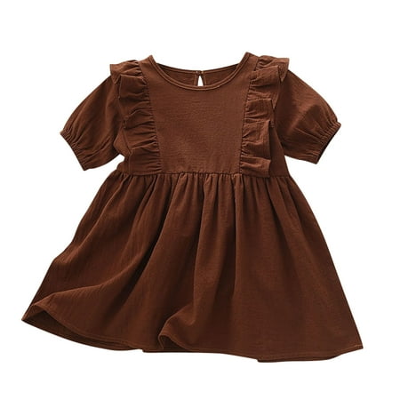 Rovga Toddler Kids Baby Girls Solid Dress Short Sleeve A Line Ruffle Summer Sundress Princess Dresses Fashion Kids Dress
Rovga Toddler Kids Baby Girls Solid Dress Short Sleeve A Line Ruffle Summer Sundress Princess Dresses Fashion Kids Dress