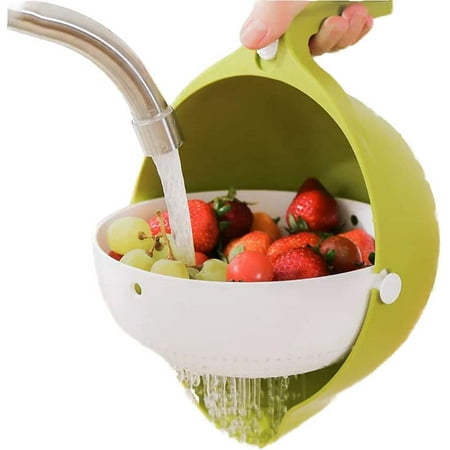 Homgreen Double Layer Fruit Vegetable Washing Bowl Household Kitchen Sink Rotatable Drainer/Strainer Basket Multi-Function Easy to Use 10.3x7.5x4.2
Homgreen Double Layer Fruit Vegetable Washing Bowl Household Kitchen Sink Rotatable Drainer/Strainer Basket Multi-Function Easy to Use 10.3x7.5x4.2