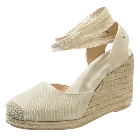 uikmnh Women Shoes Women Spring Casual Wedge Cross Strap High Heel Platform Pump Shoes sandals Beige 8
uikmnh Women Shoes Women Spring Casual Wedge Cross Strap High Heel Platform Pump Shoes sandals Beige 8