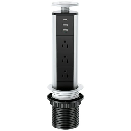 1pc Pop Up Outlet For Kitchen Countertop Retractable Recessed Outlet With 3 AC Outlet 2 USB A Ports And 1 USB C Port For Kitchen Countertop Conference Office Recessed Power Outlet
1pc Pop Up Outlet For Kitchen Countertop Retractable Recessed Outlet With 3 AC Outlet 2 USB A Ports And 1 USB C Port For Kitchen Countertop Conference Office Recessed Power Outlet