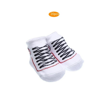 20pcs Anti Slip Cotton Socks Shoes Slippers Socks for 0-6 Month Newborn Baby Boy Girls