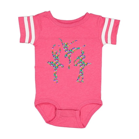 Inktastic Geometric Pattern Ballerinas Gift Baby Girl Bodysuit