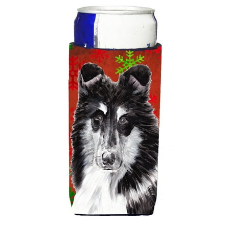 Carolines Treasures SC9750MUK Black and White Collie Red Snowflakes Holiday Ultra Hugger for slim cans Slim Can
Carolines Treasures SC9750MUK Black and White Collie Red Snowflakes Holiday Ultra Hugger for slim cans Slim Can